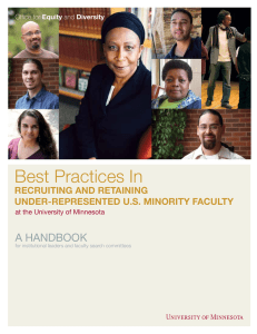 Best Practices In A hAndbook RecRuiting and Retaining undeR-RepResented u.s. MinoRity Faculty