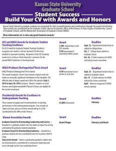 Student Success Build Your CV with Awards and Honors
