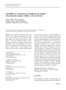 Variability in expression of anadromy by female Justin S. Mills