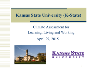 Kansas State University (K-State) Climate Assessment for Learning, Living and Working