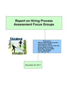 Report on Hiring Process Assessment Focus Groups