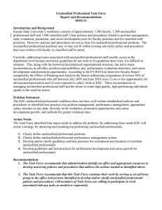 Unclassified Professional Task Force Report and Recommendations 05/02/11