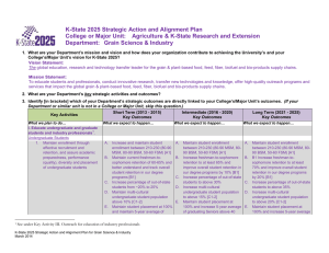 K-State 2025 Strategic Action and Alignment Plan