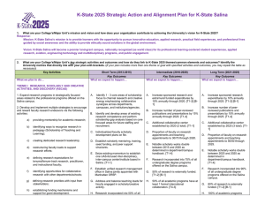 K-State 2025 Strategic Action and Alignment Plan for K-State Salina