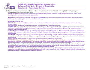 K-State 2025 Strategic Action and Alignment Plan Department:  Recreational Services