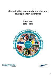 Co-ordinating community learning and development in Inverclyde  3 year plan