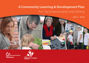 A Community Learning &amp; Development Plan For Clackmannanshire and Stirling