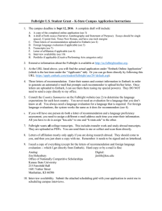 Fulbright U.S. Student Grant – K-State Campus Application Instructions