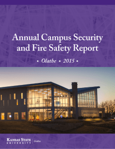 Annual Campus Security and Fire Safety Report 2015 Olathe