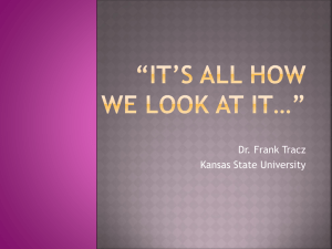 Dr. Frank Tracz Kansas State University
