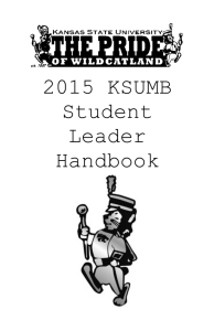 2015 KSUMB Student Leader Handbook
