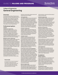 General Engineering MAJORS AND PROGRAMS GUIDE TO College of Engineering