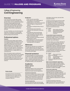 Civil Engineering MAJORS AND PROGRAMS GUIDE TO College of Engineering