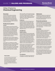 Chemical Engineering MAJORS AND PROGRAMS GUIDE TO College of Engineering
