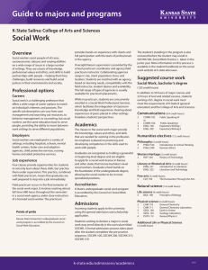 Guide to majors and programs Social Work Overview