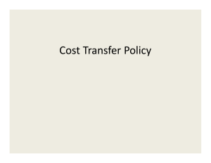 Cost Transfer Policy 