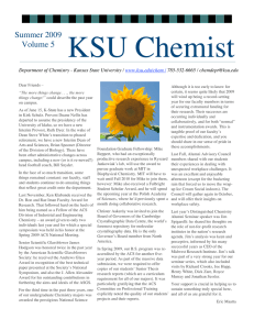KSU Chemist Summer 2009  Volume 5