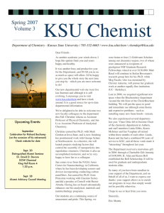 KSU Chemist Spring 2007 Volume 3