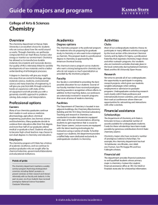 Chemistry College of Arts &amp; Sciences Overview Academics