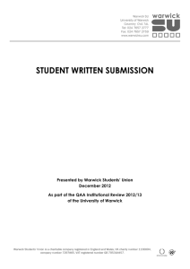 STUDENT WRITTEN SUBMISSION