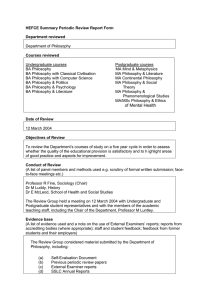 HEFCE Summary Periodic Review Report Form  Department reviewed Courses reviewed