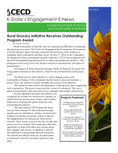 K-State’s Engagement E-News Rural Grocery Initiative Receives Outstanding Program Award