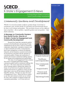 K-State’s Engagement E-News Community Gardens and Development Connecting K-State to Kansas