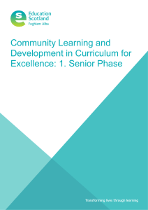 Community Learning and Development in Curriculum for Excellence: 1. Senior Phase