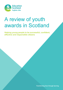 A review of youth awards in Scotland