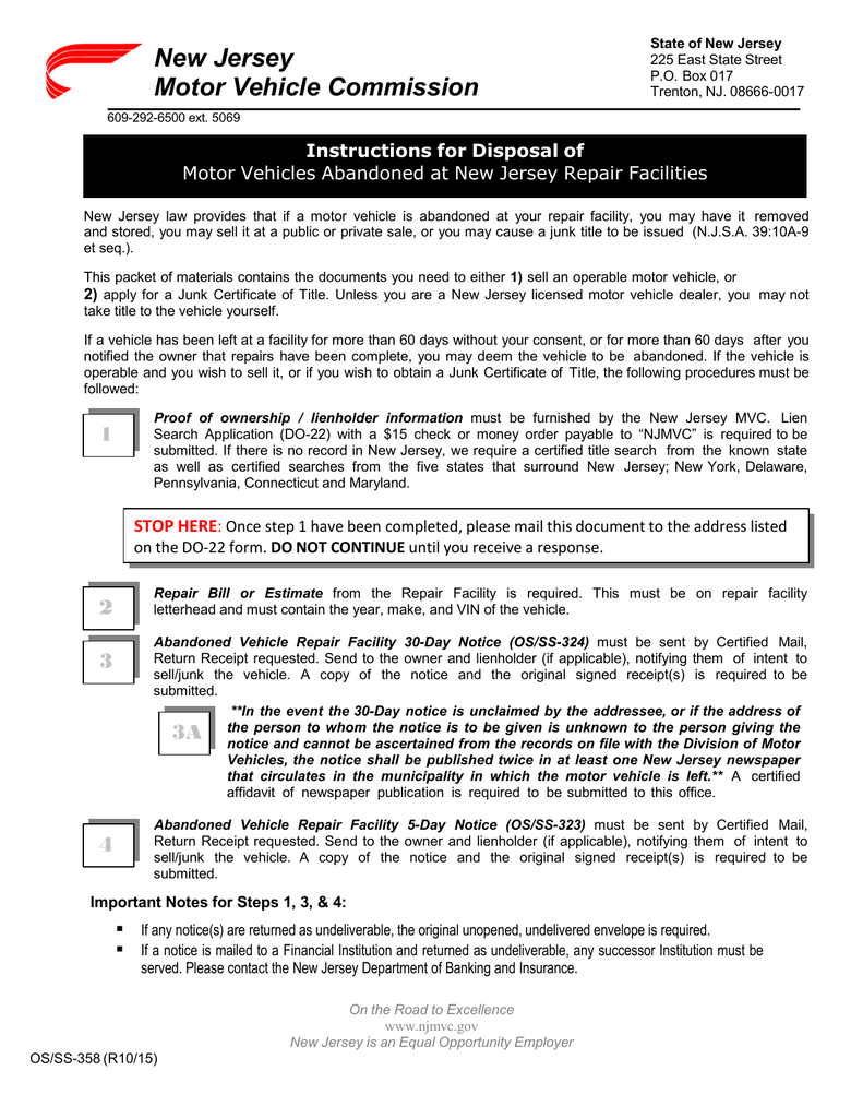 file or claim number new jersey driver abstract