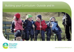 Building your Curriculum: Outside and In www.educationscotland.gov.uk