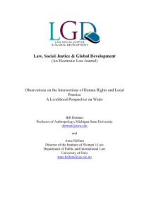 Law, Social Justice &amp; Global Development