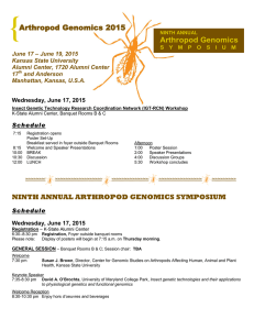 Arthropod Genomics 2015 Arthropod Genomics