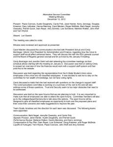 Alternative Service Committee Meeting Minutes December 12, 2012