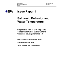 Issue Paper 1 Salmonid Behavior and Water Temperature