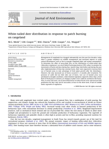 White-tailed deer distribution in response to patch burning on rangeland M.G. Meek