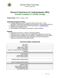 Kansas State University  Research Experience for Undergraduates (REU)