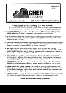 $rffiffi I}UCATION ooNational Survey on Drug Use and Health'o