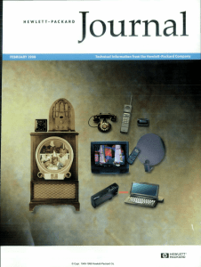 Journal H   E W L E T T -... :hnical Information from the Hewlett-Packard Compan,