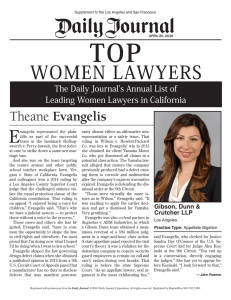 TOP WOMEN LAWYERS E Evangelis