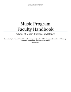 Music	Program Faculty	Handbook  School	of	Music,	Theatre,	and	Dance