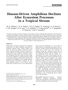 Disease-Driven Amphibian Declines Alter Ecosystem Processes in a Tropical Stream