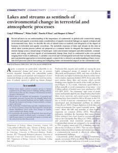 Lakes and streams as sentinels of environmental change in terrestrial and A