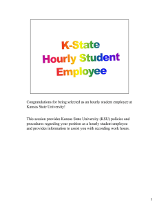 Congratulations for being selected as an hourly student employee at