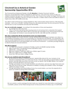 Cincinnati Zoo &amp; Botanical Garden Sponsorship Opportunities 2016