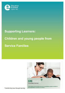 Supporting Learners: Children and young people from Service Families