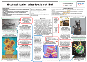 First Level Studies- What does it look like? Experiences &amp; Outcomes