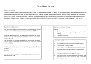 Second Level: Writing