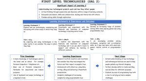 FIRST LEVEL TECHNOLOGIES (SAL 2) Significant Aspect of Learning 2