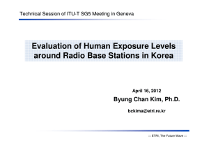 Evaluation of Human Exposure Levels around Radio Base Stations in Korea